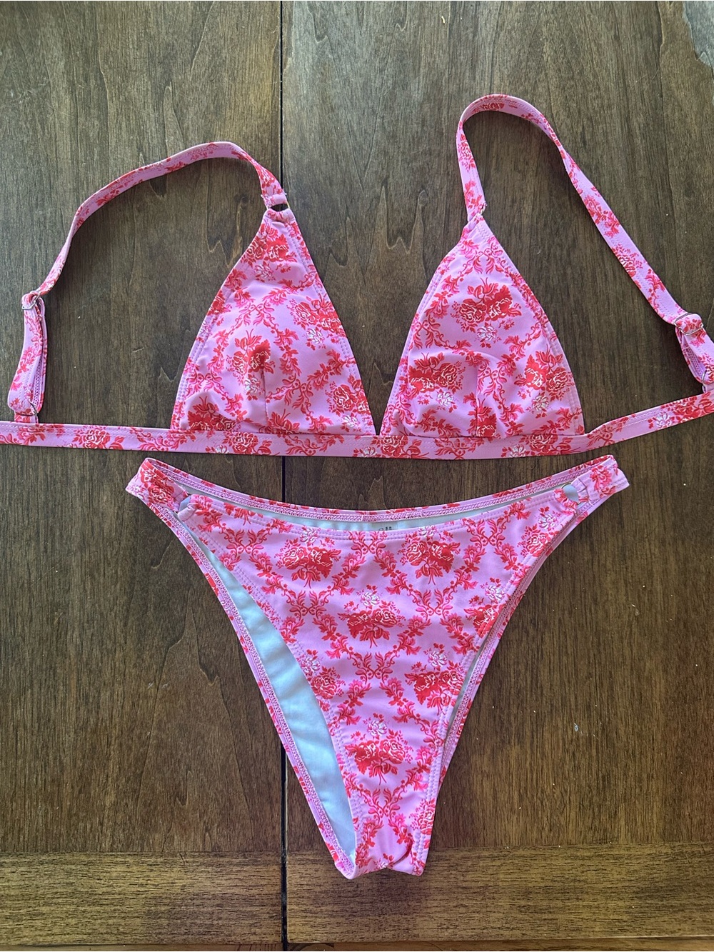 Xhilaration Pink Floral Two-Piece Bikini Set